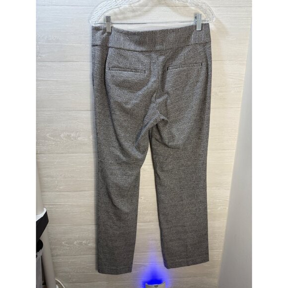 Ann Taylor Factory Womens Glen Plaid Dress Pants Size 6 Black & White Flat Front - Picture 7 of 10